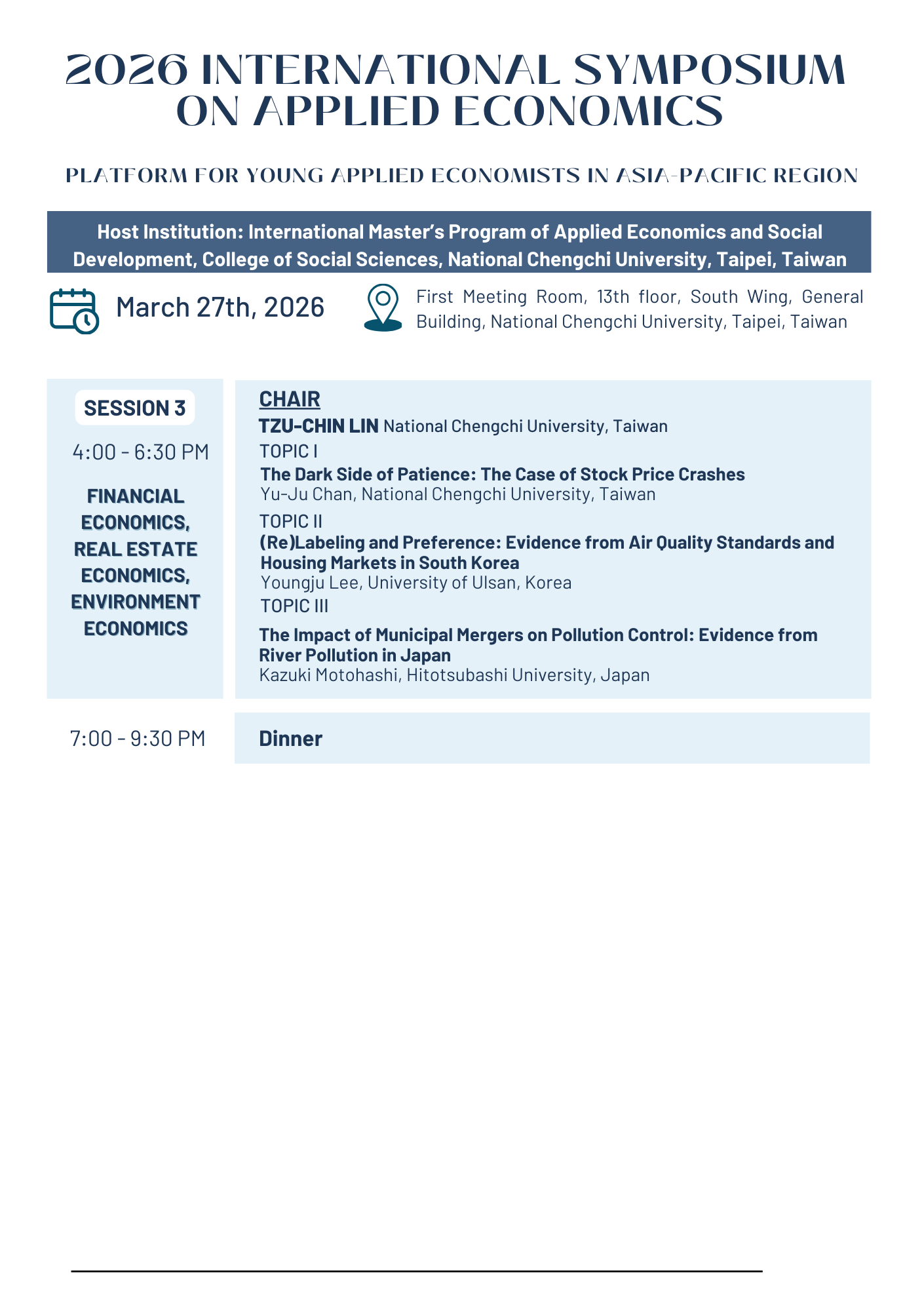 2026 International Symposium on Applied Economics